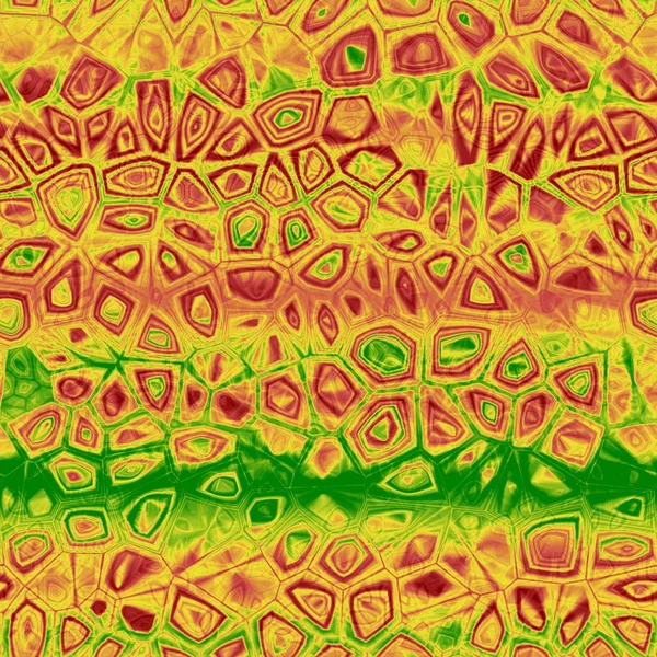 Green, red  and yellow watercolor paint background. Folded spiky shapes — Stock Photo, Image