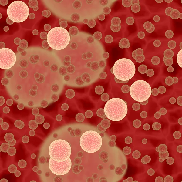 Bacteria or virus spheres in blood — Stock Photo, Image