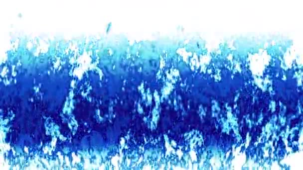 Детальна анімація синього бірюзового полум'я на фоні вогню — стокове відео
