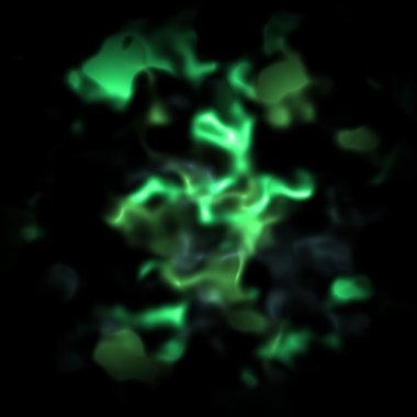 Parlak mavi parlaklık patlama karanlık uzayda, büyük enerji salınımı siyah arka plan