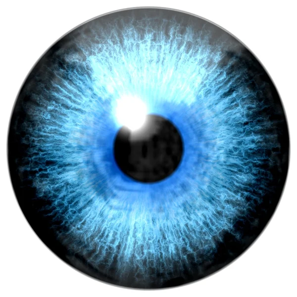 Ilustración del iris del ojo azul, reflejo de la luz — Foto de Stock