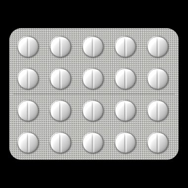 Folyo arka plan üzerinde renkli hapları Paketli