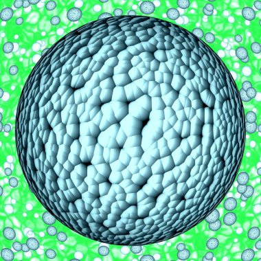 Renkli tehlikeli büyük bakterilerin ya da sıvı alanlarında virüs