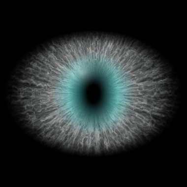 Isolated beast eye. Big eye with striped iris and dark elliptic pupil with colorful retina. clipart