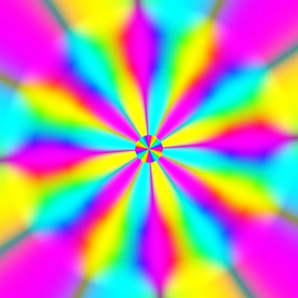 明るいカラフルならせん状の白い背景の上の回転の抽象的なイラスト。虹の色 — ストック写真