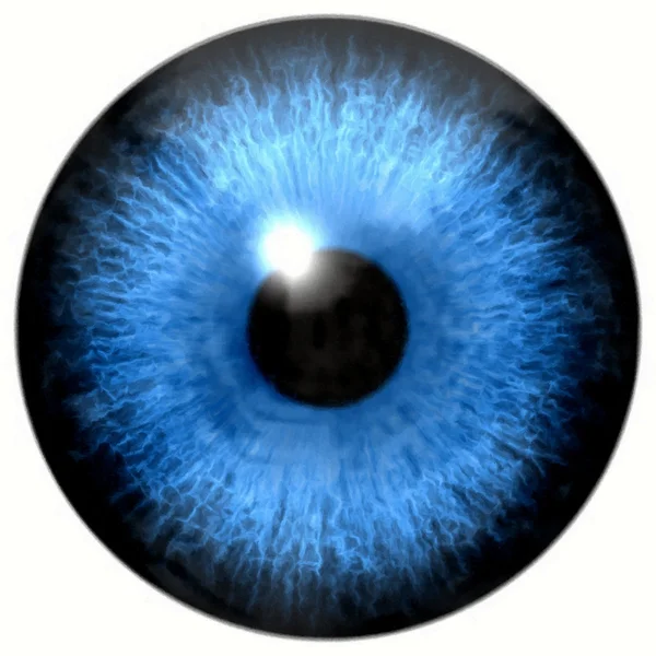 Pintura acuarela. Ilustración del iris del ojo azul, reflejo de la luz . —  Fotos de Stock