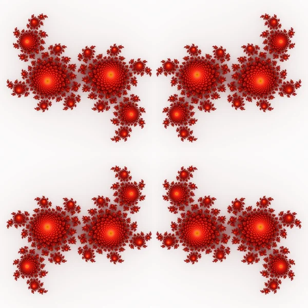 Popular fractal ornaments in white background. — Stock Photo, Image