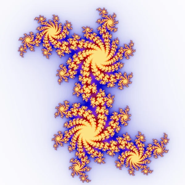 Populaire fractal ornamenten op witte achtergrond. — Stockfoto