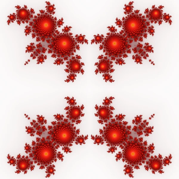 Populaire fractal ornamenten op witte achtergrond. — Stockfoto