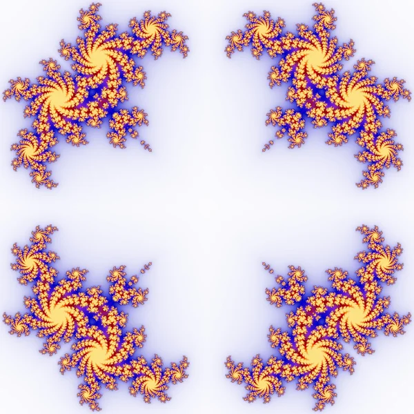 Popular fractal ornaments in white background. — Stock Photo, Image