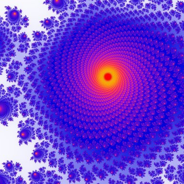 İzole kırmızı turuncu fraktal grafik