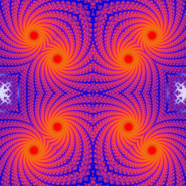 Isolated red orange fractal graphics — Stock Photo, Image