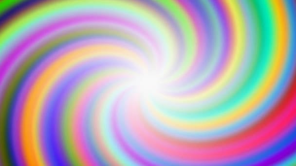 Ilustración abstracta animada de espirales de colores brillantes girando sobre fondo blanco. Animación colorida, 30fps, lazo sin costuras . — Vídeo de stock