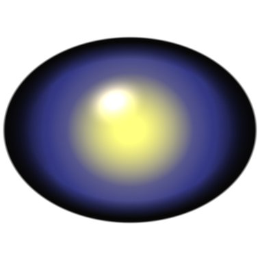 Açık göz izole. Sarı öğrenci, parlak retina çevresinde mavi mor Iris.