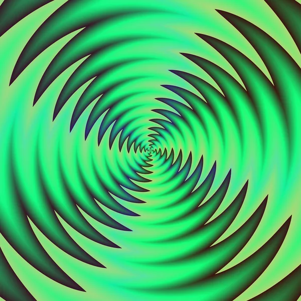 Rotazione dell'elica spinosa verde. Ventilatore di aria condizionata colorato in rapido movimento . — Foto Stock