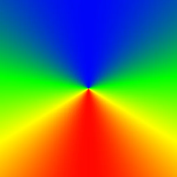Arco-íris raios vívidos em cubo, modelo de fundo colorido — Fotografia de Stock
