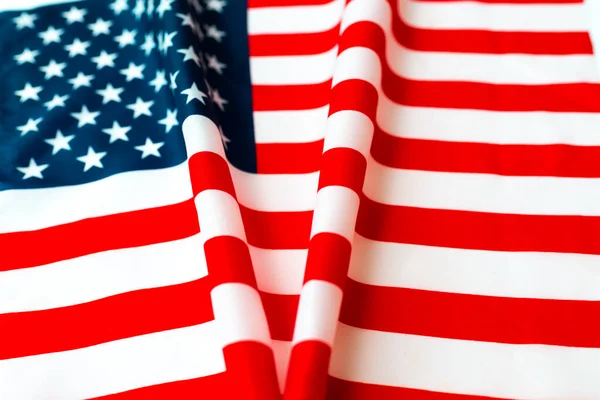 Zwaaiende Amerikaanse Vlag Vorm Inscriptie Overwinning Usa Verkiezingsconcept — Stockfoto