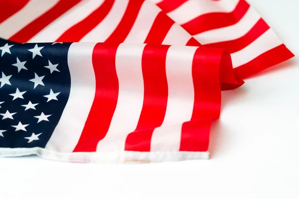 Close up United States of America flag. Image of the american flag studio image