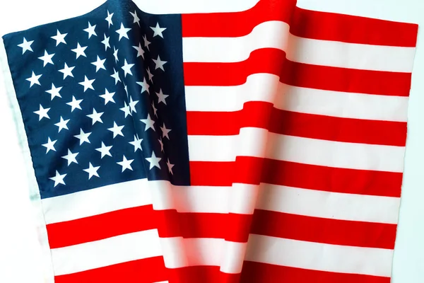 Top View Amerikaanse Vlag Vorm Inscriptie Overwinning Usa Verkiezingsconcept — Stockfoto