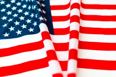 Amerikan bayrağı ve şekli V veya zafer ABD seçim konsepti.