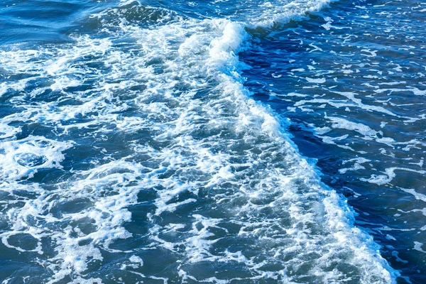 Areal Shot Deep Blue Rough Sea Lot Sea Spray Blue — Stock Photo, Image