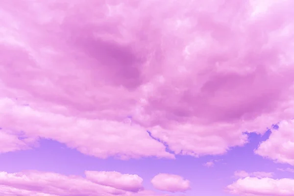 Beautiful Dramatic Pink Cloud Purple Sky Violet Filter Background Toned — Stock Photo, Image