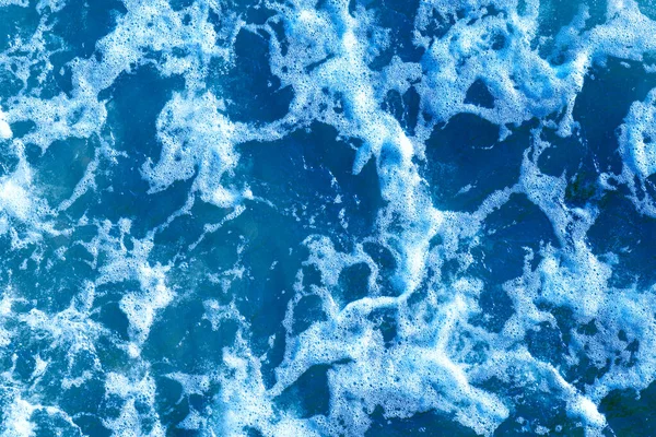 Areal Shot Deep Blue Rough Sea Lot Sea Spray Blue — Stock Photo, Image