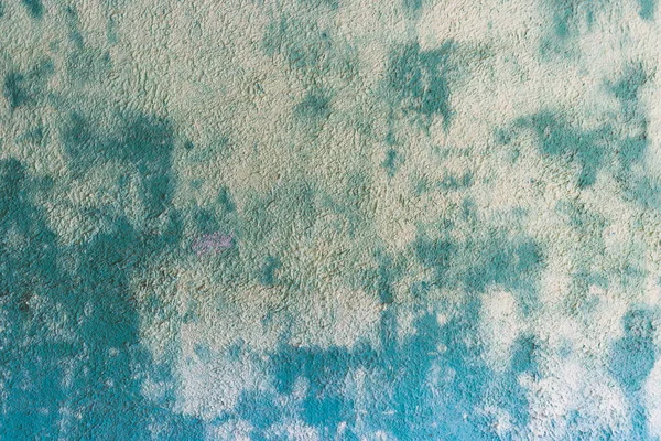 Kék Zöld Foltos Exponált Fal Textúrá Üres Régi Festett Művészet — Stock Fotó