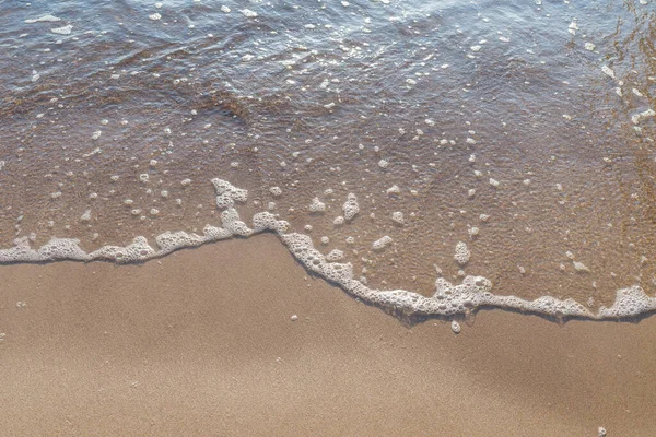 Soft Wave Sea Sandy Evening Beach Soft Focus Blurred Image — Stock Photo, Image