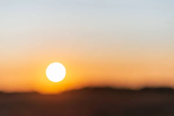 Puesta Sol Borrosa Paisaje Verano Concepto Vacaciones Verano Borrosa Hermosa — Foto de Stock