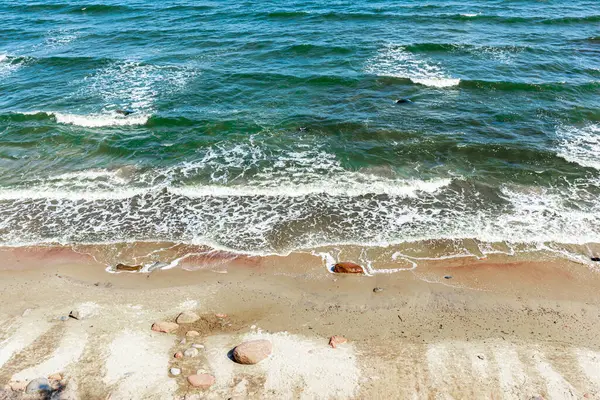 Птахи Око Вид Пляж Зверху Вид Зверху Синє Море Хвиля — стокове фото