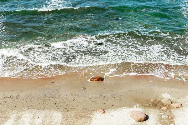 Птахи Око Вид Пляж Зверху Вид Зверху Синє Море Хвиля — стокове фото