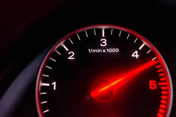 Dashboard Speedometer Tachometer Odometer Car Detailing Car Dashboard Dashboard Details — Stock Photo, Image