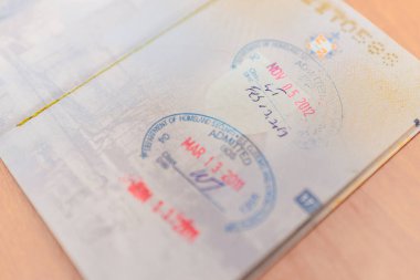 Amerika Birleşik Devletleri Göçmenlik Gümrüğü pasaportunda 
