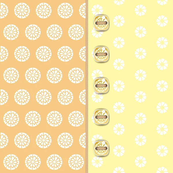 シンプルなパターンをセット シームレスなパターン 可愛い人形のボタン 子供用ベッドリネン キッチンラインのために 紙のテクスチャの背景のためのセット — ストックベクタ