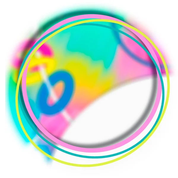 Открытки Баннеры Цифровая Сублимация Иллюстрации Разноцветной Текстуры Кружками Кольцами Красочный — стоковое фото
