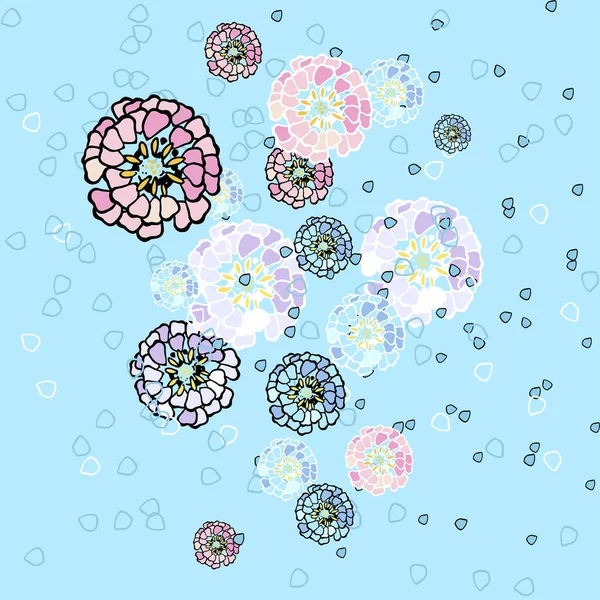 Seamless backgrounds for scrapbooking, needlework and printing on all types of clothing and fabric. Oriental ornaments. Incredibly beautiful and delicate flowers. Blue, pink, transition with a slight gradient. Wedding and children\'s cute theme.