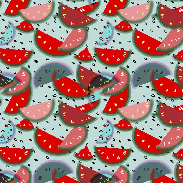 Wassermelonen Obst Lebensmittel Süße Wassermelonenscheiben Die Hintergründe Sind Nicht Nahtlos — Stockfoto