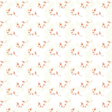 Bitkiler, dallar ve yapraklar beyaz arka planda. Geçmişleri, koleksiyon defteri, örgü işi ve her türlü kumaş ve giysi üzerine baskı için kusursuz değildir. Retro, rustik stil.