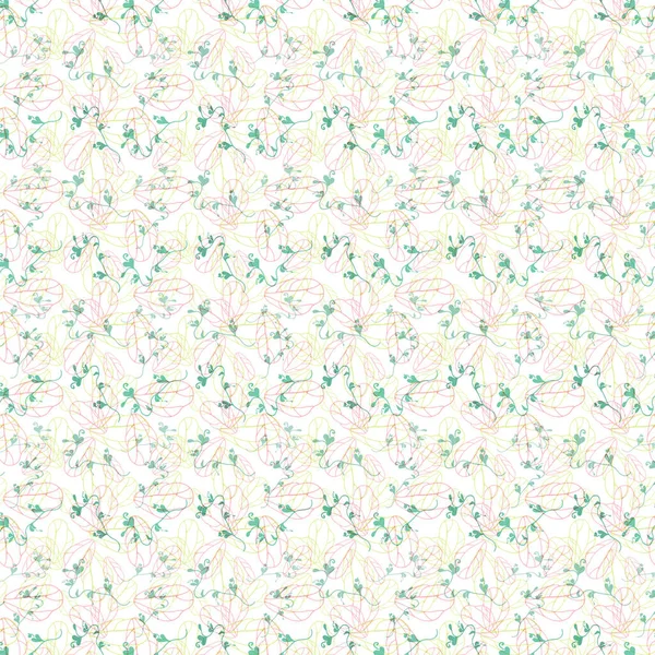 Plants Branches Leaves White Background Backgrounds Seamless Scrapbooking Needlework Printing — Stock Photo, Image