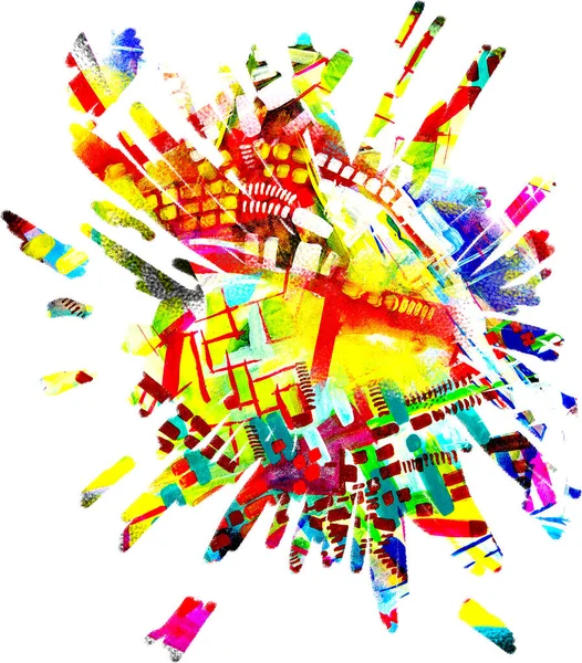 Abstrakcja Jasna Plama Explosion Bright Rysunek Akwareli Fajerwerki Nowy Rok — Zdjęcie stockowe