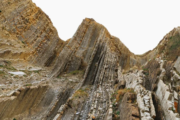 Flysches Zumaia Costa Vasca Declarada Patrimonio Humanidad Por Unesco Formaciones — Foto de Stock