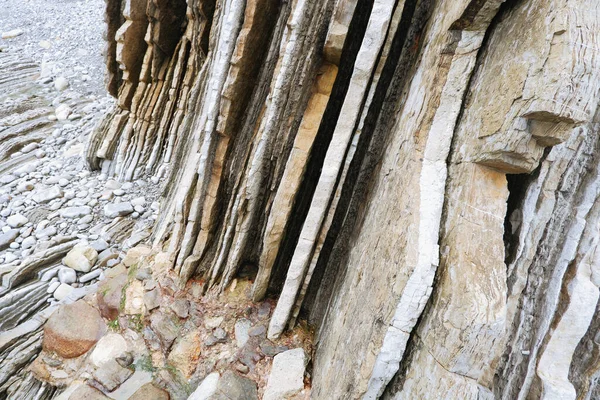 Flysches Zumaia Costa Basca Declarada Patrimônio Humanidade Pela Unesco Formações — Fotografia de Stock