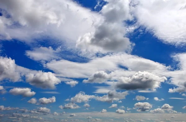 Blauer Himmel Hintergrund Mit Flauschigen Und Winzigen Wolken Himmel Wolken — Stockfoto