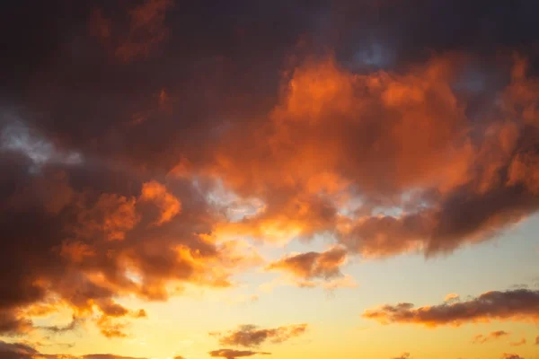 Cielo Puesta Sol Noche Con Luz Del Sol Color Naranja —  Fotos de Stock