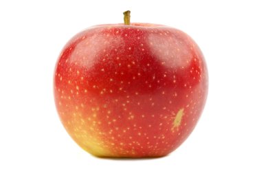 Beyaz arka plan üzerinde izole kırmızı sarı elma