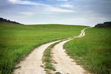 yol lane ve derin gökyüzü. doğa tasarımı. 