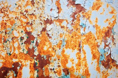 Paslı metal arka plan dokulu. Paslı metal duvar kırık. Backg