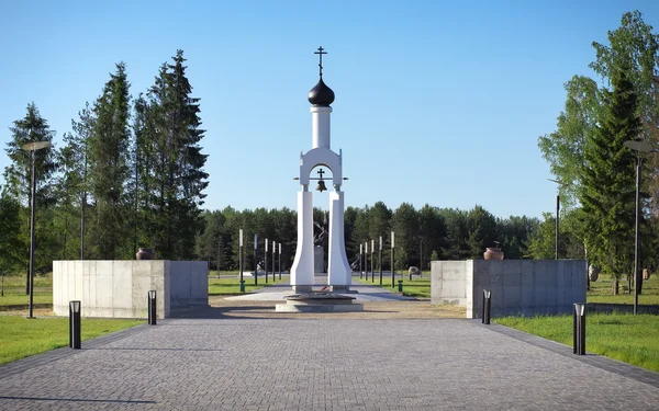Chapel in the Victory Park, in the town of Smorgon, Belarus. Mem — ストック写真