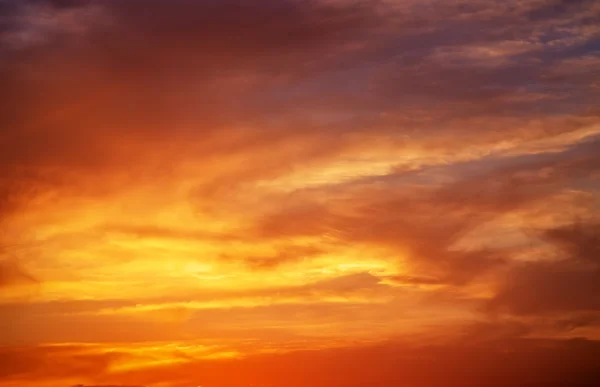 Ohnivě Oranžová Obloha Západu Slunce Krásná Obloha — Stock fotografie